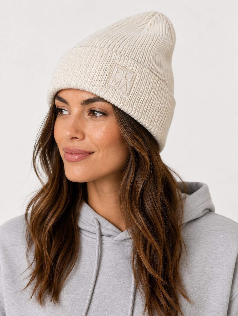 PUMA | Women's Infuse Ivory Glow Ribbed Cuffed Beanie NWT